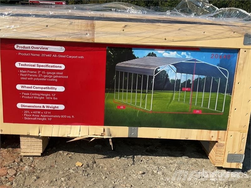  SDLC2040FT 20 ft x 40 ft Multi-Use Metal Carport ( Stahlrahmenaufbauten