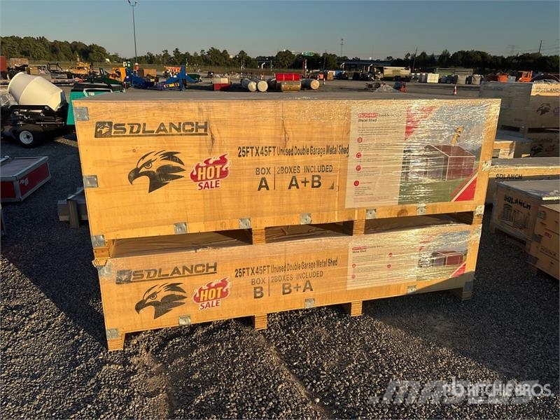 SDLC2545DGMS Double Garage Metal Shed (Unused) Telai in acciaio