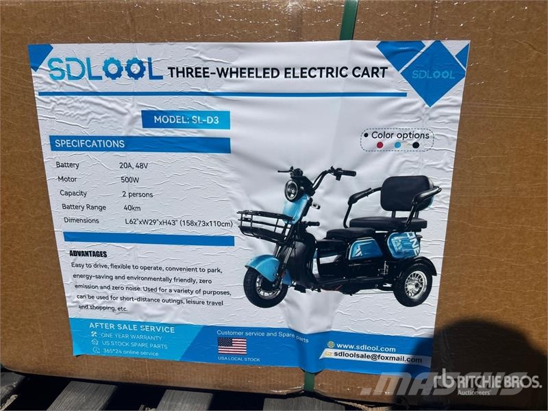  SDLOOL SL-D3 Electric Trike (Unused) Avtomobili