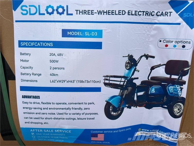 SDLOOL SL-D3 Electric Trike (Unused) 汽车