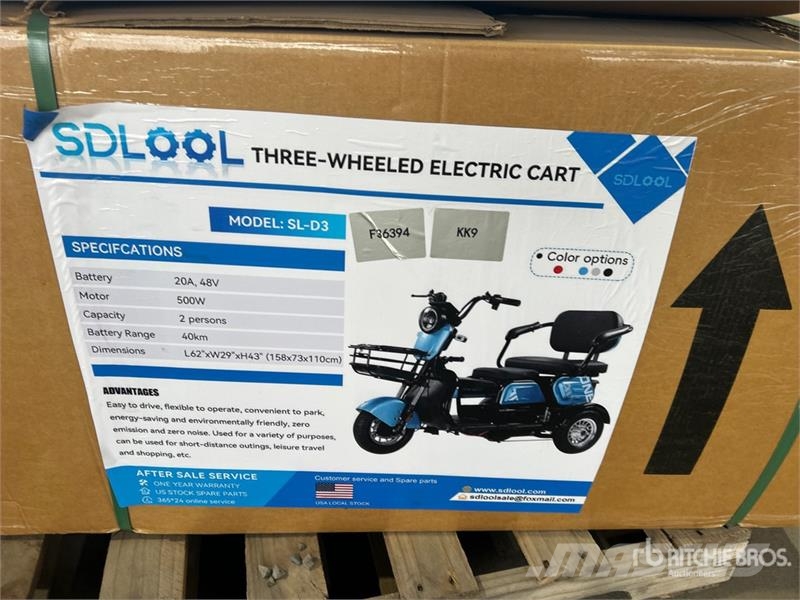  SDLOOL SL-D3 Electric Trike (Unused) سيارات