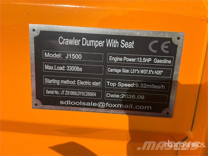 SDLOOL SL-J1500 1.5 ton Mini Crawler Dumper (Unuse Mini dumpere