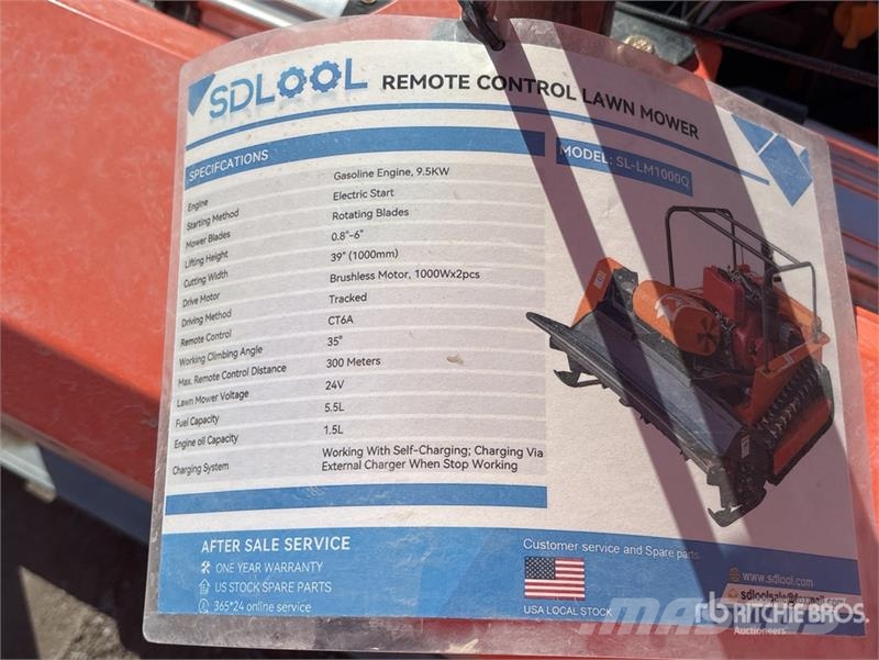  SDLOOL SL-LM1000Q Remote Control Crawler Lawn Mowe ركوب الحشائش