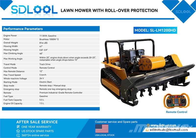  SDLOOL SL-LM1200HD Remote Control Lawn Mower (Unus Riding mowers