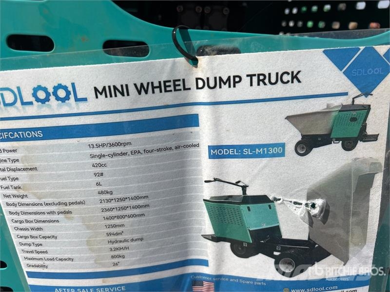  SDLOOL SL-M1300 Mini Mini Wheeled Dumper (Unused) عربات نقل قلابة للمواقع