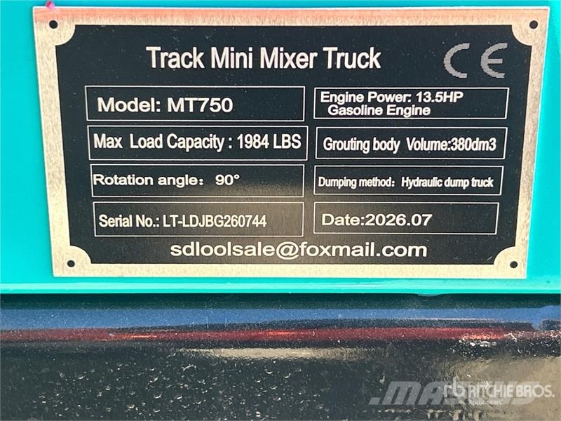  SDLOOL SL-MT750 Track Mini Mixer Concrete Buggy (U Betona maisītājs