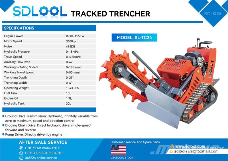 SDLOOL SL-TC24 Tracked Trencher (Unused) Trancheuse