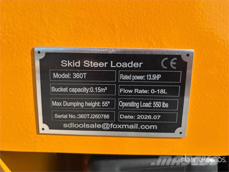 SDLOOL SL360T Mini Compact Track Loader (Unused) Šmykom riadené nakladače