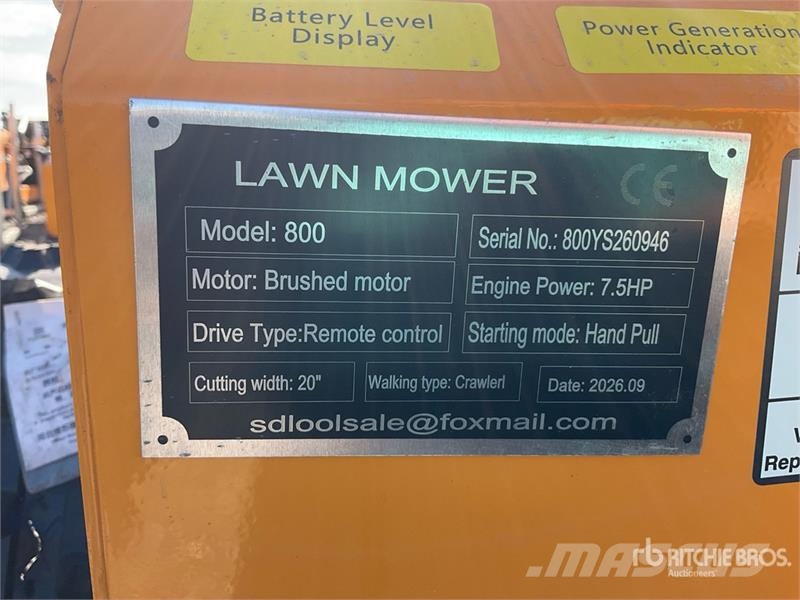  SDLOOL SL800 Remote Control Lawn Mower (Unused) Tondeuses montées