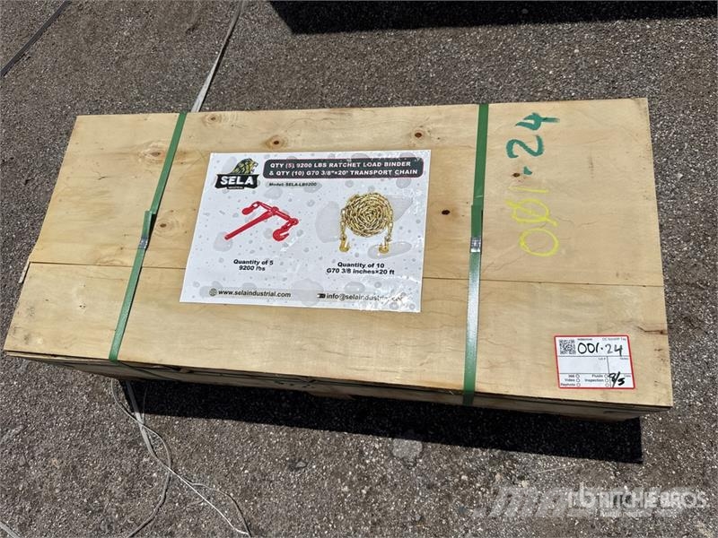  SELA LB9200 Quantity of (5) Ratchet Binders & Quan Andre komponenter