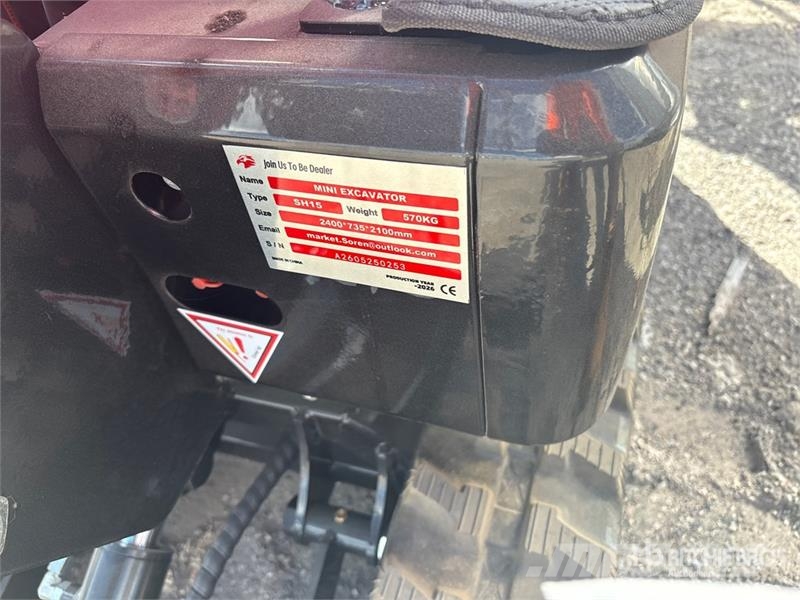 SH15-RED Gasoline Mini Excavator (Unused) Miniescavadeiras < 7t (Mini escavadeiras)