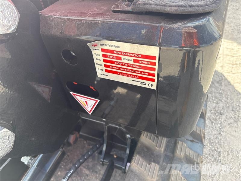 SH15-RED Gasoline Mini Excavator (Unused) Miniescavatori