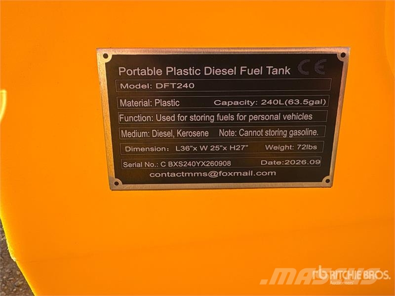  SKLP SK-DFT240 63 gal Portable Poly Diesel Fuel Ta Kraftstoff- und Zusatzstoffbehälter