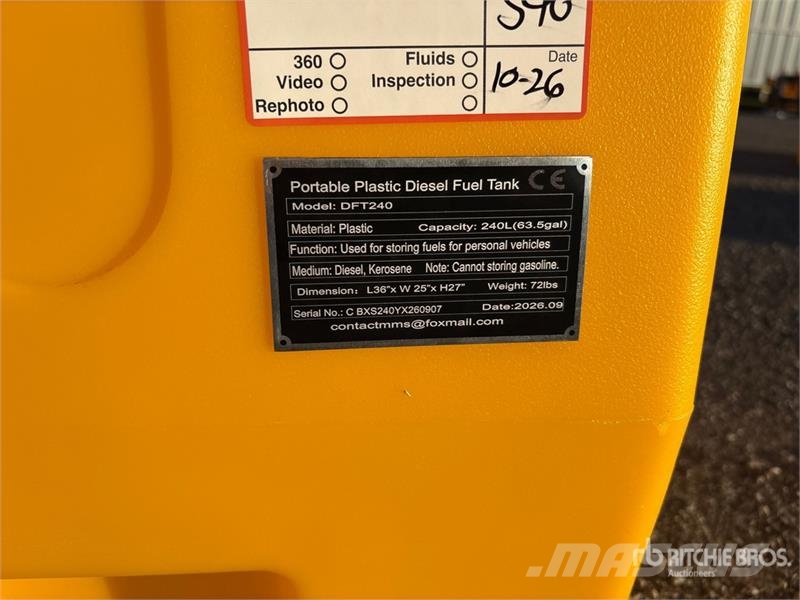  SKLP SK-DFT240 63 gal Portable Poly Diesel Fuel Ta Kraftstoff- und Zusatzstoffbehälter