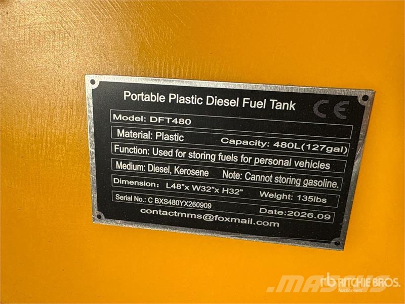 SKLP SK-DFT480 127 gal Portable Poly Diesel Fuel T Kraftstoff- und Zusatzstoffbehälter