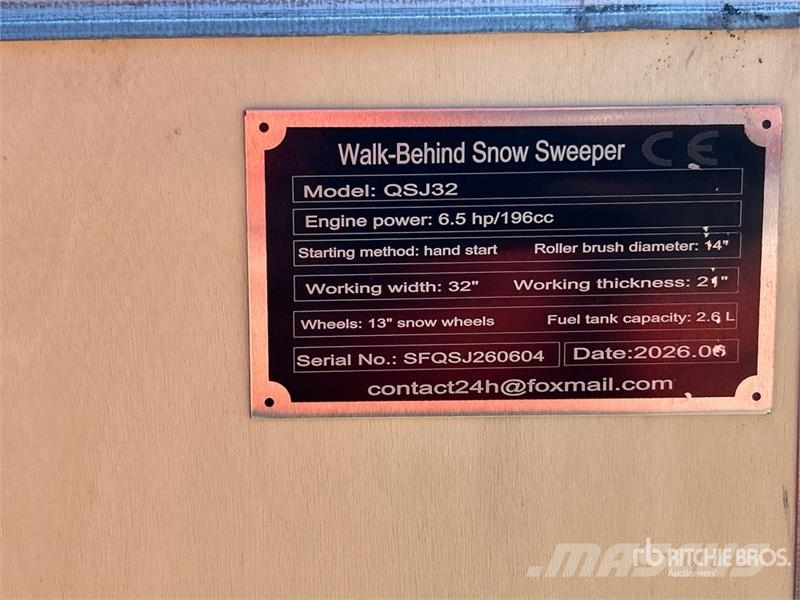 SKLP SK-QSJ32 Walk-Behind Snow Sweeper (Unused) Sonstige Baumaschinen