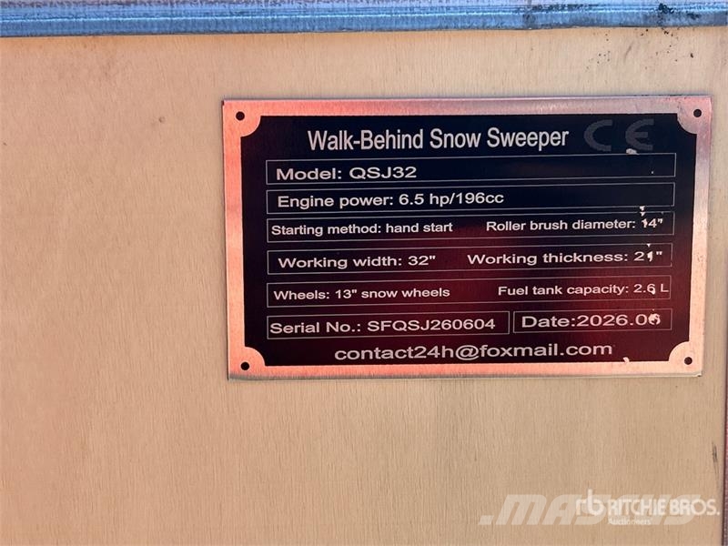SKLP SK-QSJ32 Walk-Behind Snow Sweeper (Unused) Sonstige Baumaschinen