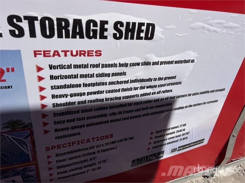  SKLP SK-S5025 25 ft x 50 ft Large Scale Storage Bu Stahlrahmenaufbauten