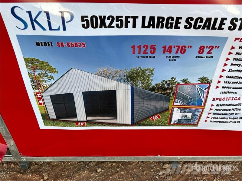  SKLP SK-S5025 25 ft x 50 ft Large Scale Storage Bu 철골 건물