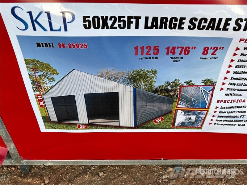  SKLP SK-S5025 25 ft x 50 ft Large Scale Storage Bu 철골 건물