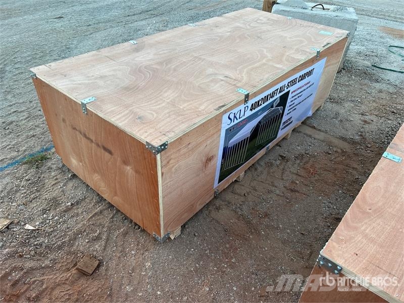  SKLP SK-SC40 20 ft x 40 ft All Steel Carport (Unus 철골 건물