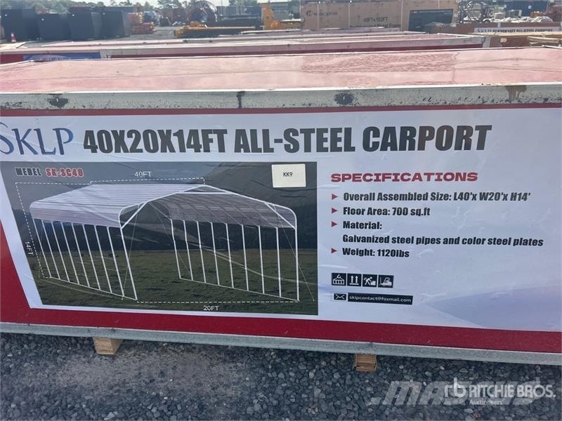 SKLP SK-SC40 20 ft x 40 ft Carport (Unused) Jeklene gradbene konstrukcije