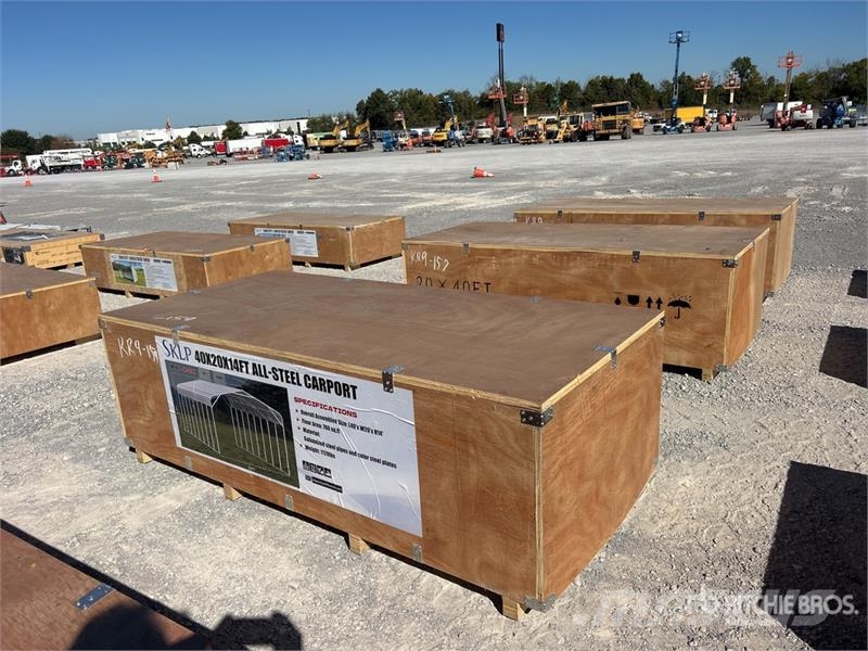  SKLP SK-SC40 20 ft x 40 ft All-Steel Carport (Unus Stahlrahmenaufbauten
