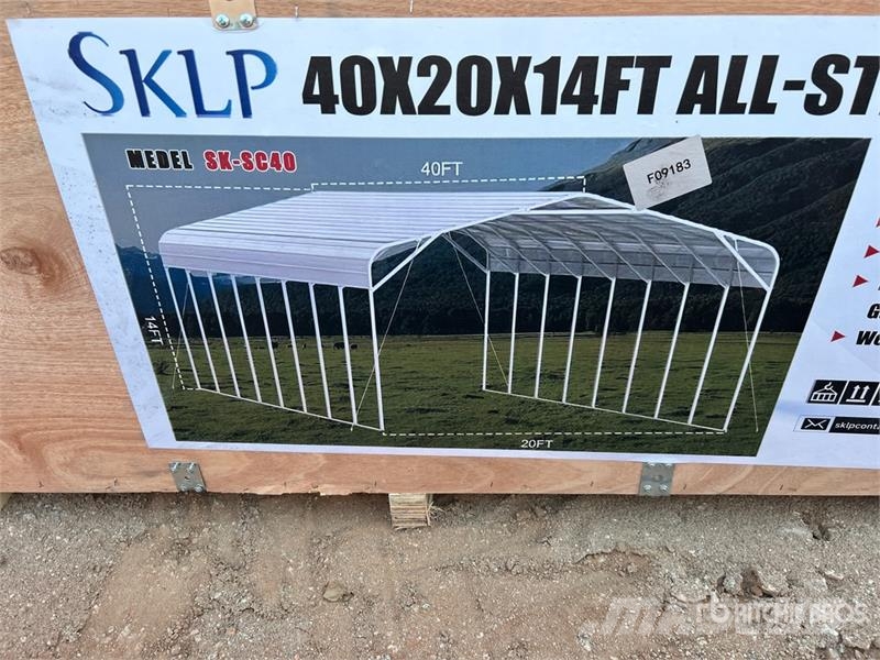  SKLP SK-SC40 20 ft x 40 ft All Steel Carport (Unus 철골 건물