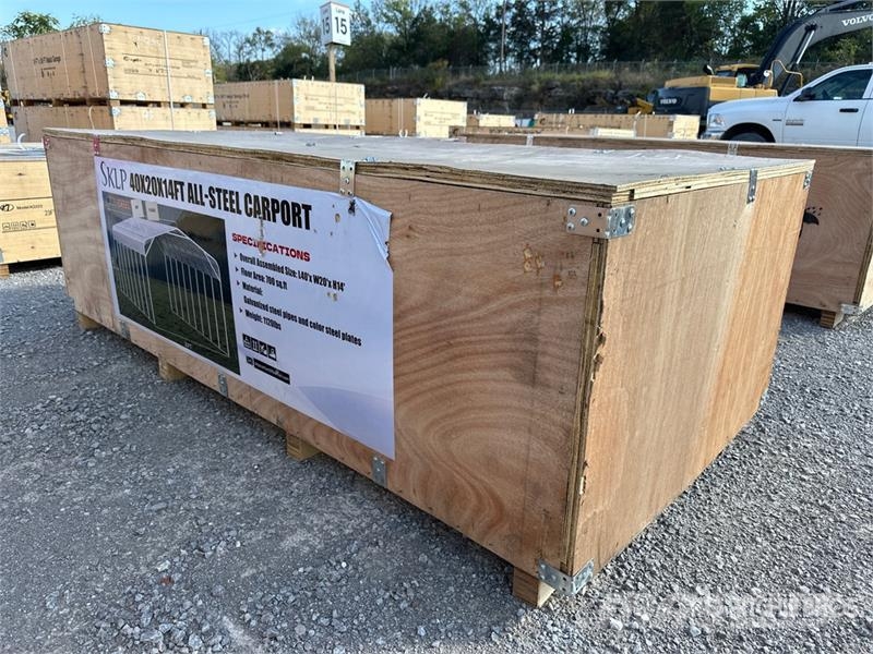SKLP SK-SC40 20 ft x 40 ft All-Steel Carport (Unus Stålrammmer