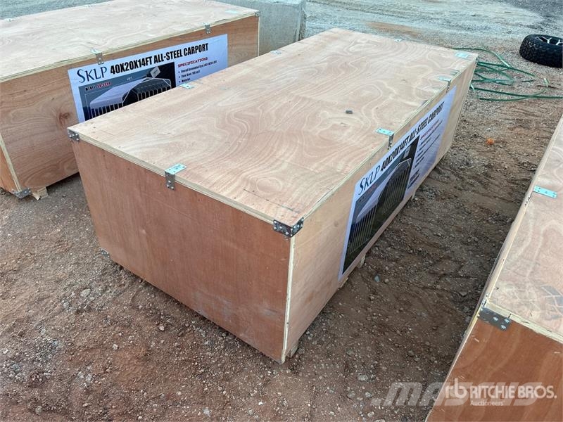  SKLP SK-SC40 20 ft x 40 ft All Steel Carport (Unus 철골 건물