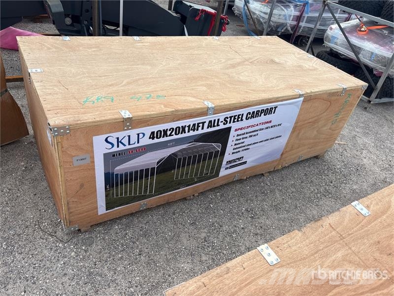 SKLP SK-SC40 40 Ft x 20 Ft Carport (Unused) المباني الإطار الصلب