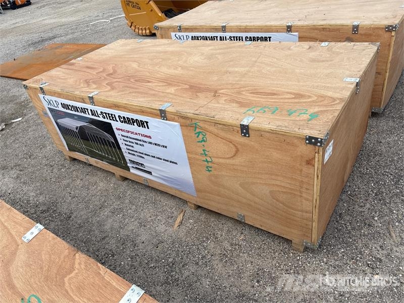  SKLP SK-SC40 40 Ft x 20 Ft Carport (Unused) Stålrammer
