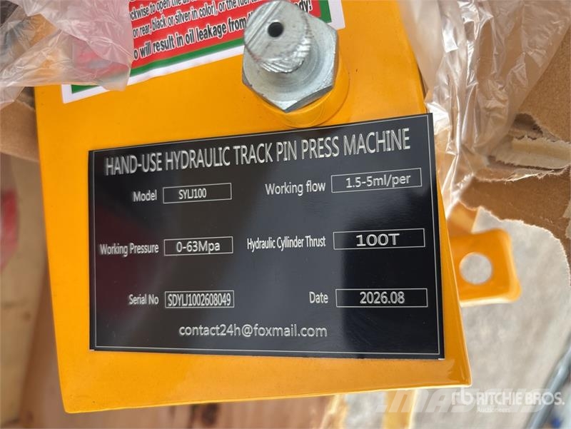 SKLP SK-SYLJ100 Hand-Use Hydraulic Track Pin Press Andre komponenter