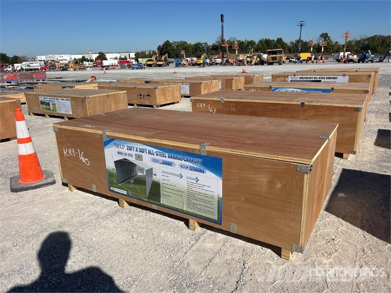 SKLP SK-ZP20 20 ft x 30 ft All-Steel Carport (Unus Stahlrahmenaufbauten