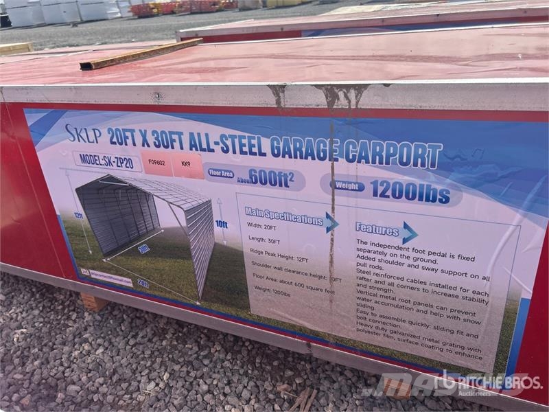 SKLP SK-ZP20 20 ft x 30 ft Carport (Unused) Jeklene gradbene konstrukcije