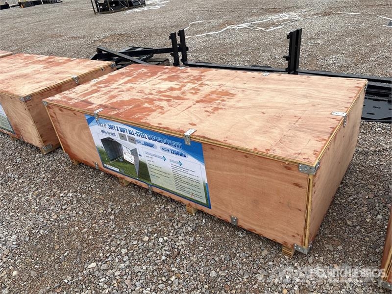  SKLP SK-ZP20 20 ft x 30 ft All-Steel Carport (Unus Tērauda karkasa ēkas
