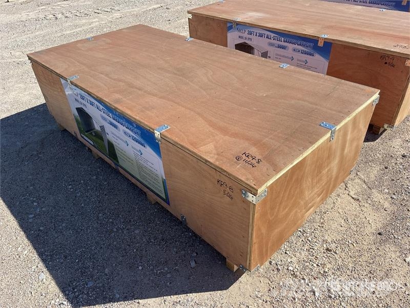  SKLP SK-ZP20 20 ft x 30 ft All-Steel Enclosed Carp المباني الإطار الصلب
