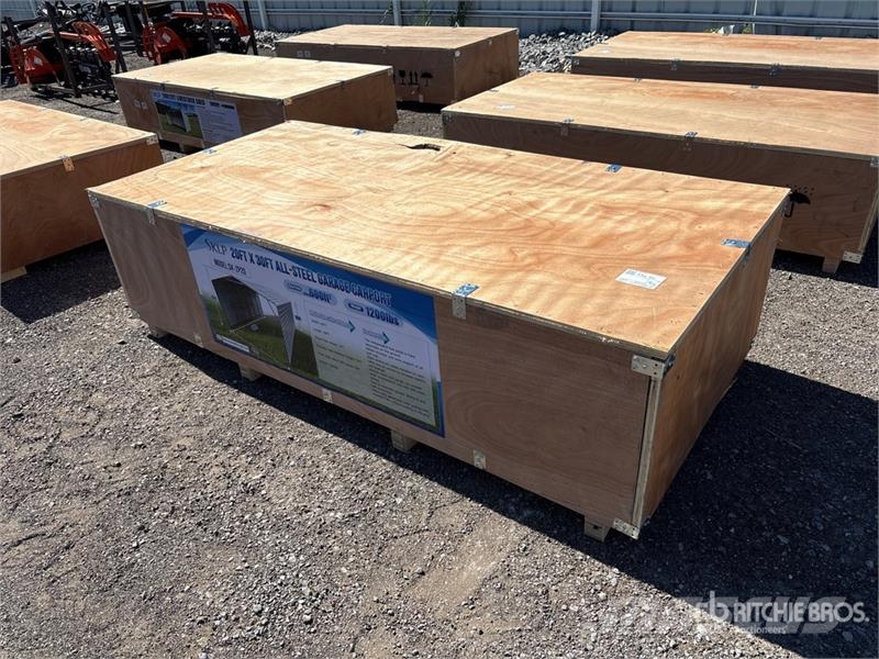  SKLP SK-ZP20 20 ft x 30 ft All-Steel Enclosed Carp Edificación de acero