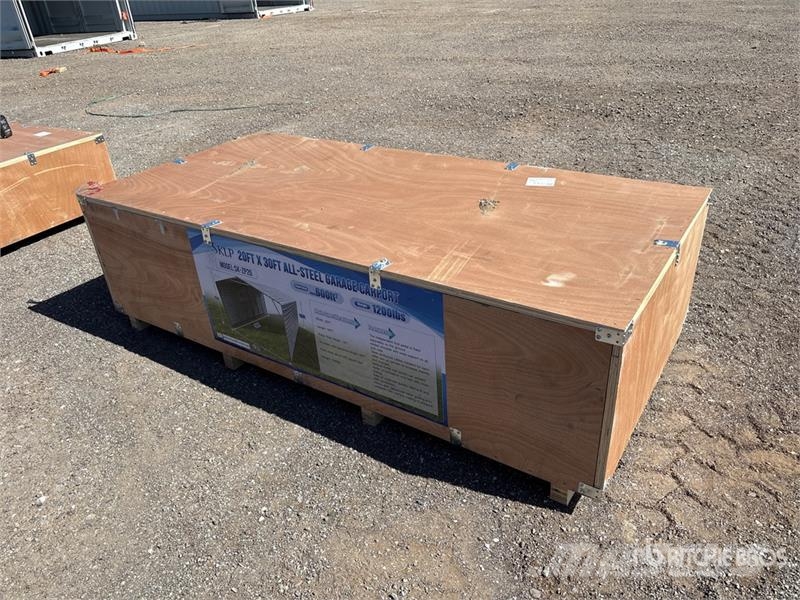  SKLP SK-ZP20 20 ft x 30 ft All-Steel Enclosed Carp Edificación de acero