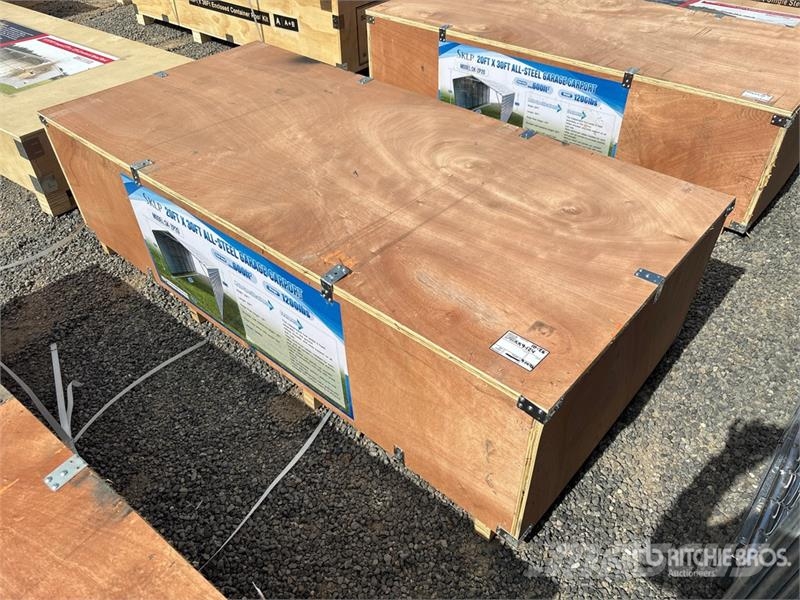  SKLP SK-ZP20 20 ft x 30 ft All-Steel Carport (Unus Jeklene gradbene konstrukcije