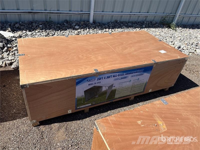 SKLP SK-ZP20 20 ft x 30 ft All-Steel Enclosed Carp Edificación de acero