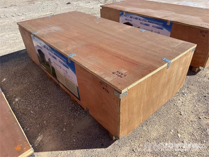 SKLP SK-ZP20 20 ft x 30 ft All-Steel Enclosed Carp Stålrammmer