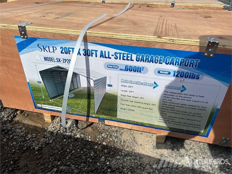  SKLP SK-ZP20 20 ft x 30 ft All-Steel Carport (Unus Jeklene gradbene konstrukcije