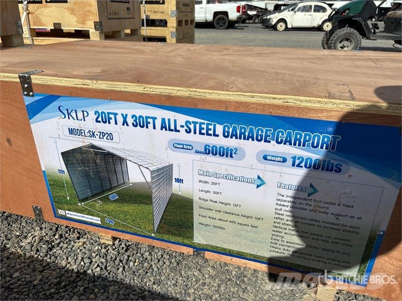  SKLP SK-ZP20 20 ft x 30 ft All-Steel Carport (Unus Jeklene gradbene konstrukcije