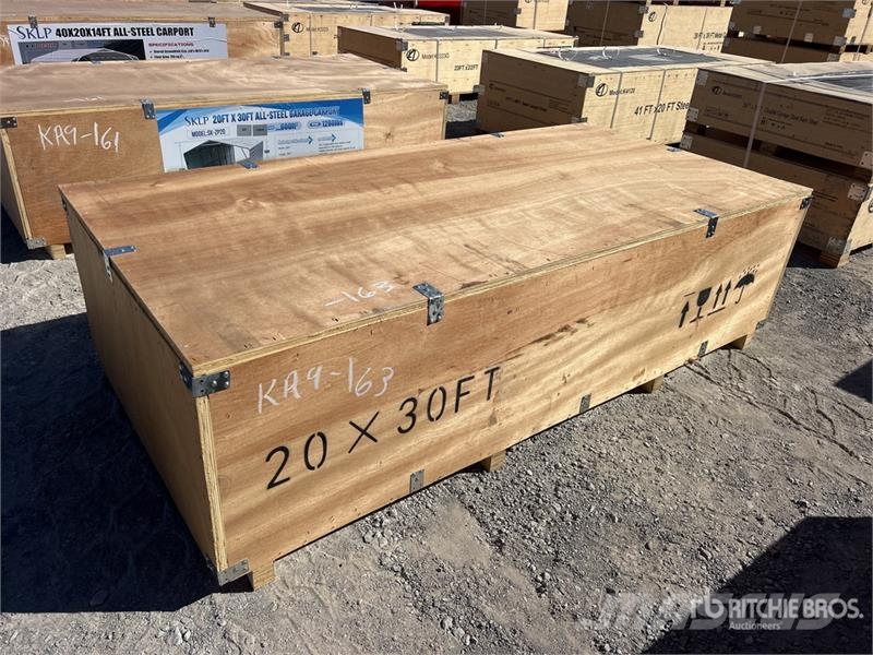 SKLP SK-ZP20 20 ft x 30 ft All-Steel Carport (Unus Stahlrahmenaufbauten