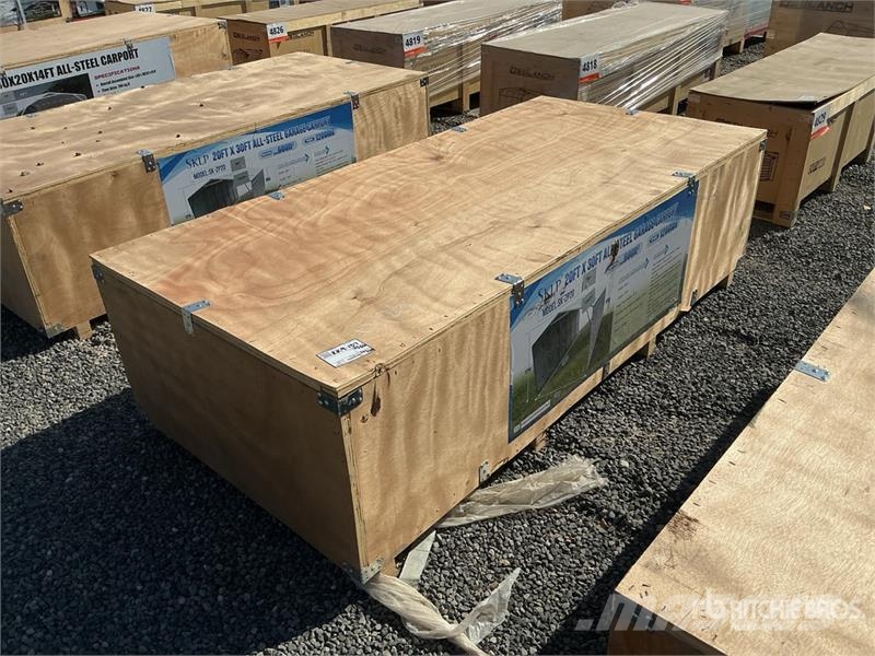 SKLP SK-ZP20 20 ft x 30 ft All-Steel Enclosed Carp 鉄骨建造物