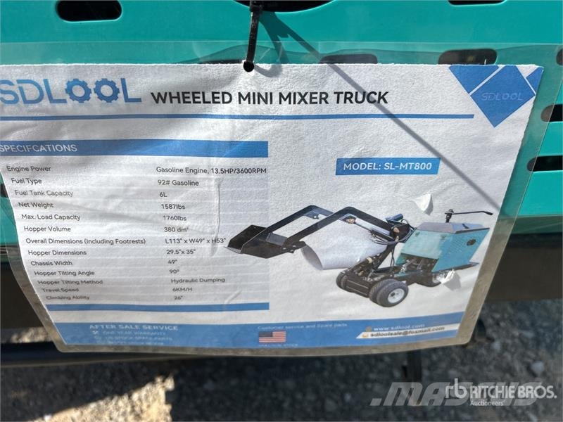 SKLP SL-MT800 Mini Wheeled Mini Mixer Truck Concre Accesorios