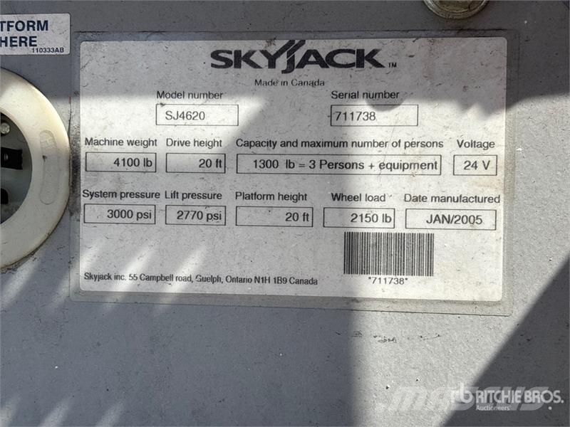SkyJack SJ4620 رافعات مقصية الشكل
