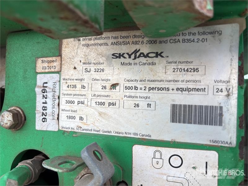 SkyJack SJIII 3226 Electric Scissor Lift Škaraste platforme