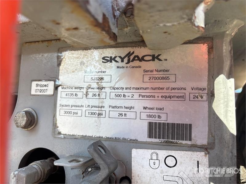 SkyJack SJIII3226 Electric Scissor Lift Elevadores de tesoura